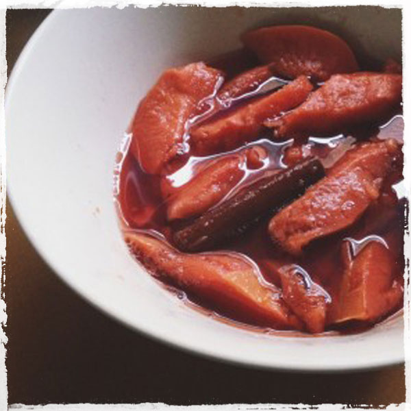 Poached Quince