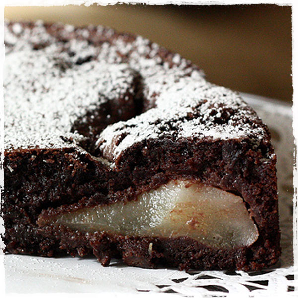 Chocolate pear cake
