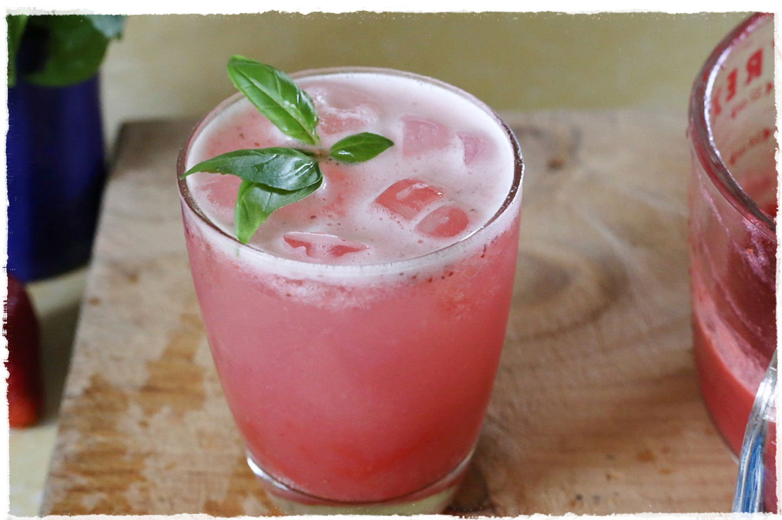 Strawberry and Basil Bubbly