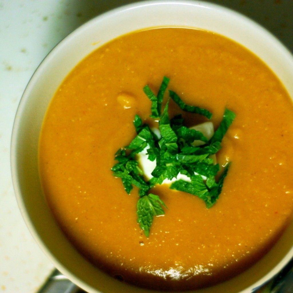 sweet potato and lentil soup