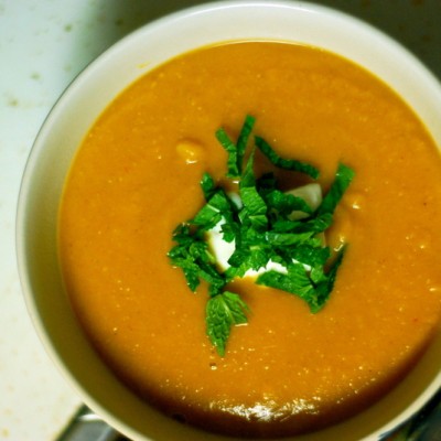 sweet potato and lentil soup