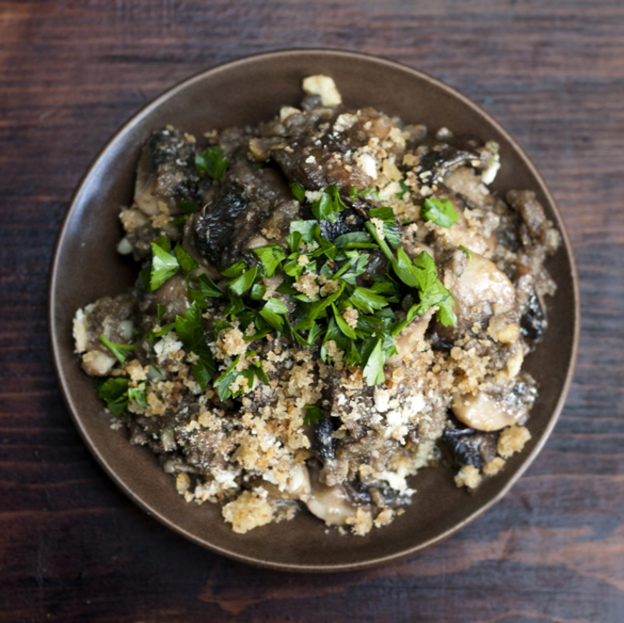 Garlic mushrooms with breadcrumbs, CERES Fair Food recipes