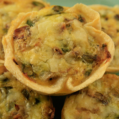 Mini Asparagus and Leek Quiches WP