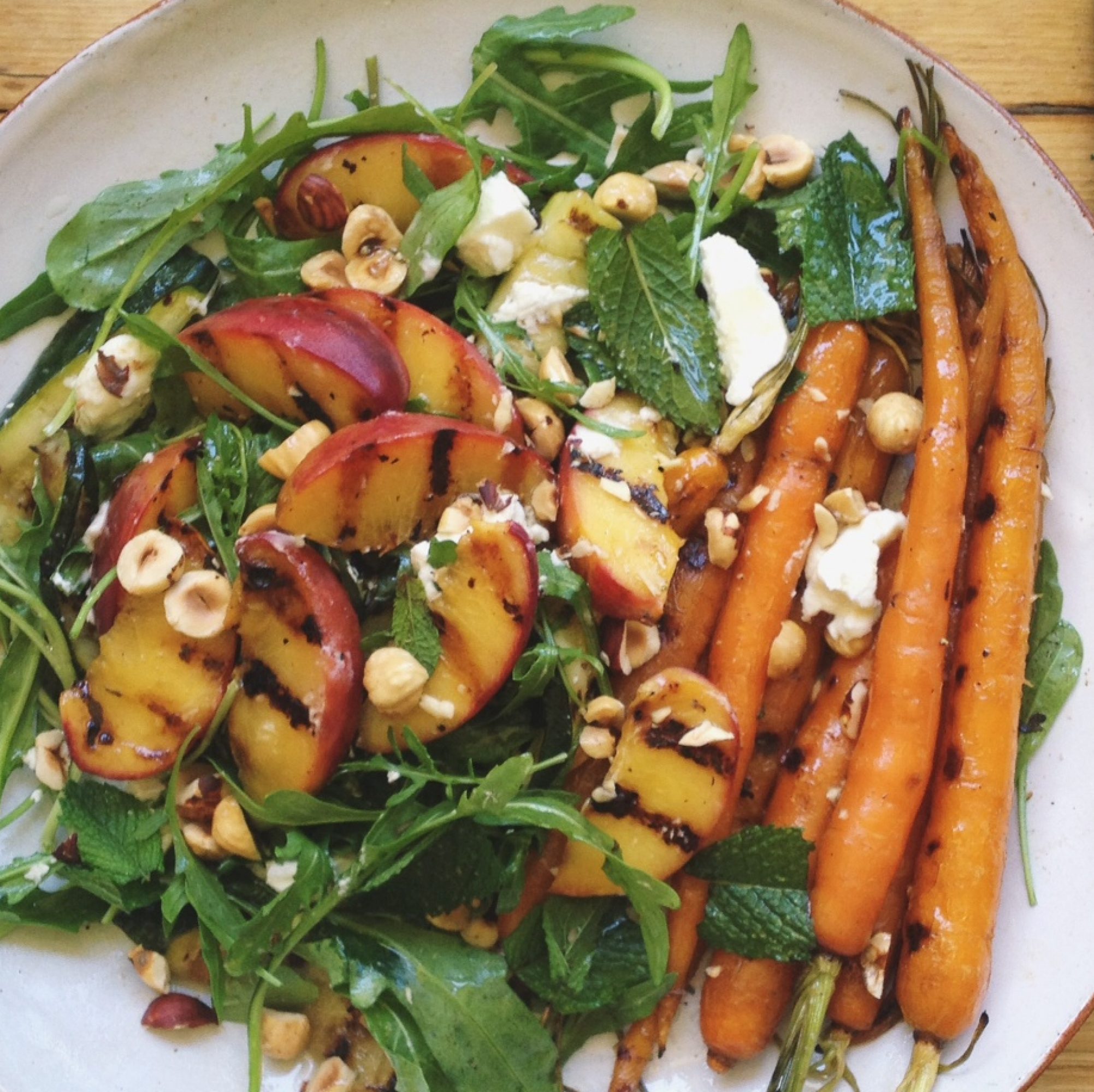 grilled peach salad