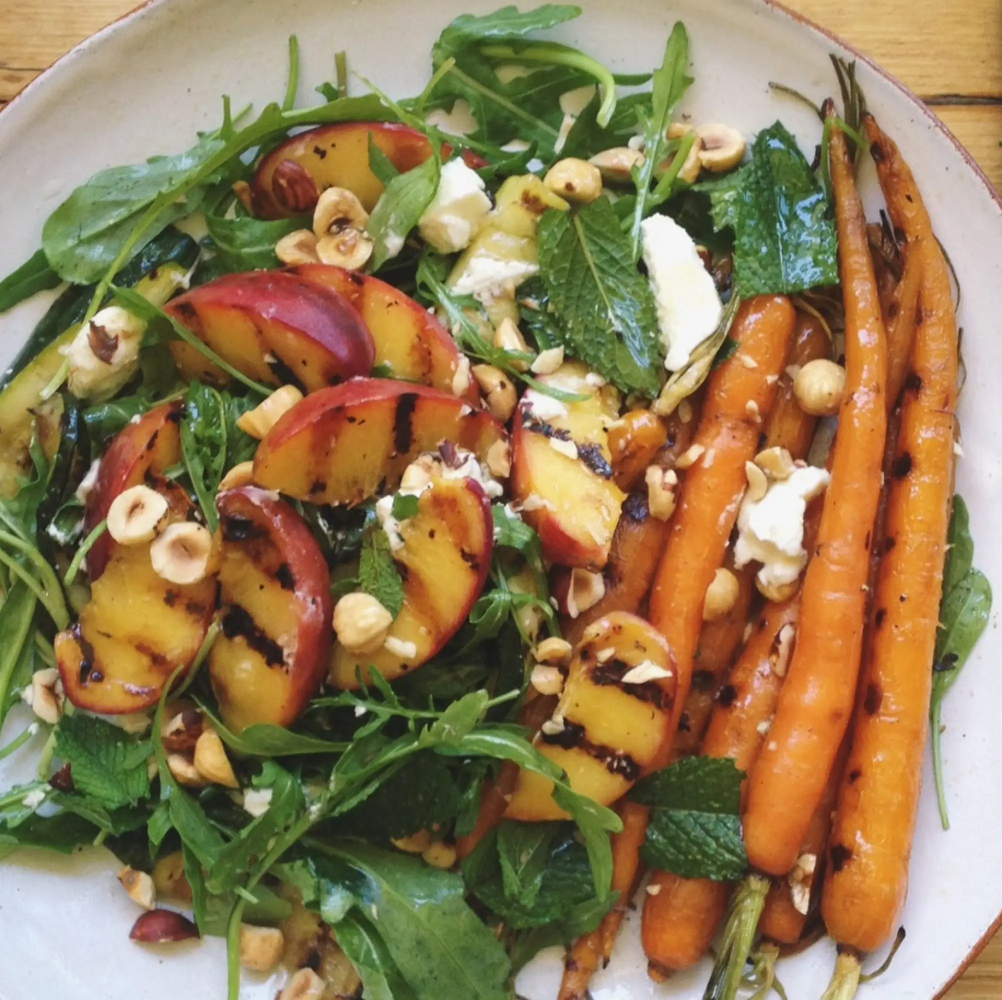 grilled peach salad