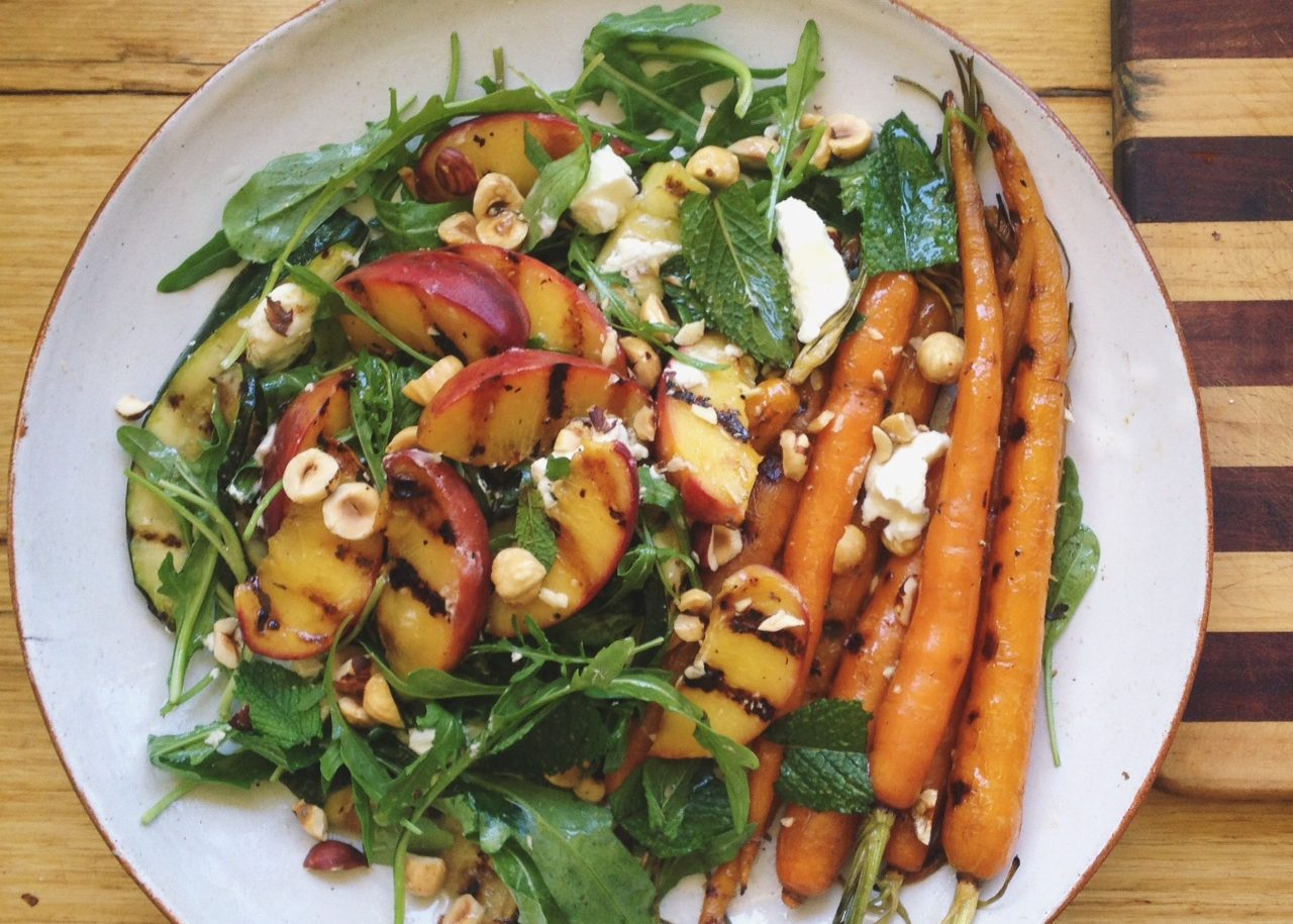 grilled peach salad