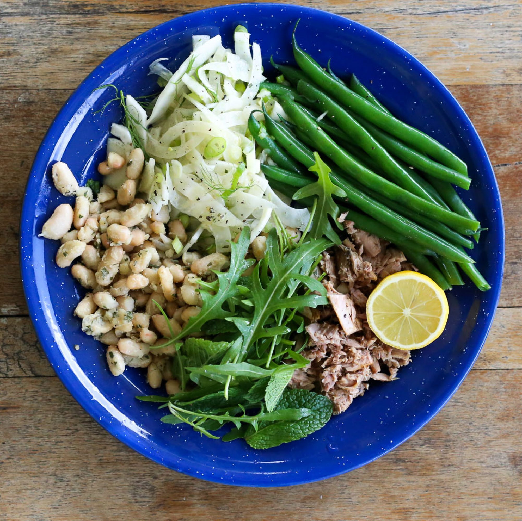 Italian style tuna bean salad