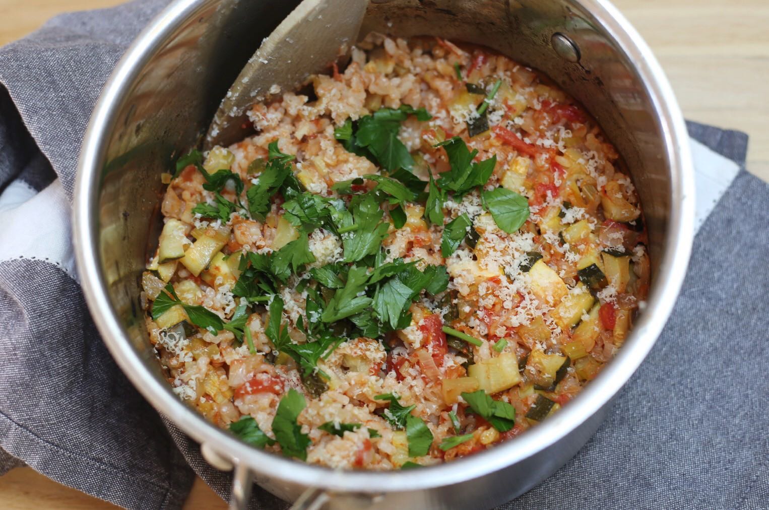 Baked zucchini risotto - CERES Fair Food