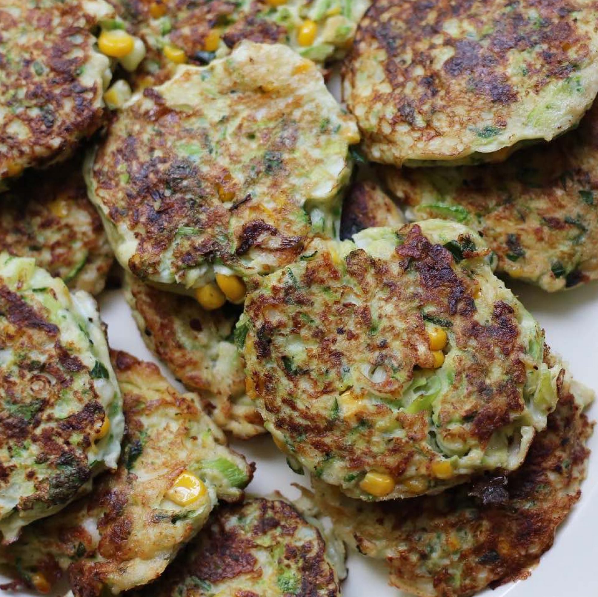 Zucchini haloumi fritters smaller