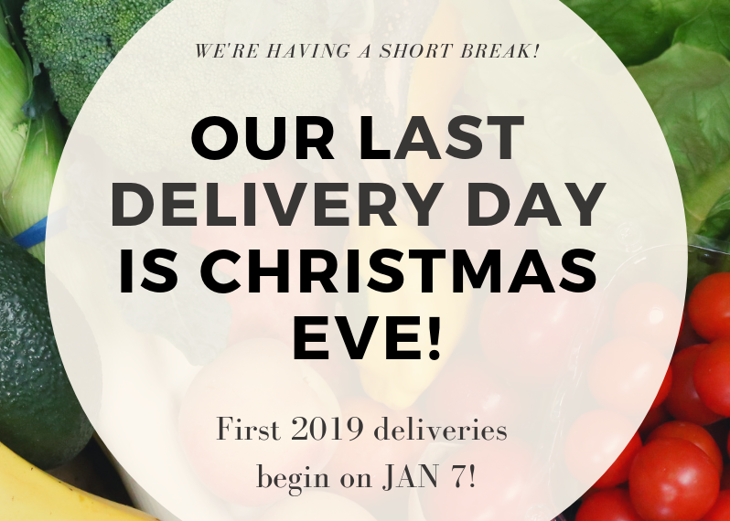 Get a feast sized delivery on Christmas eve! CERES Fair Food
