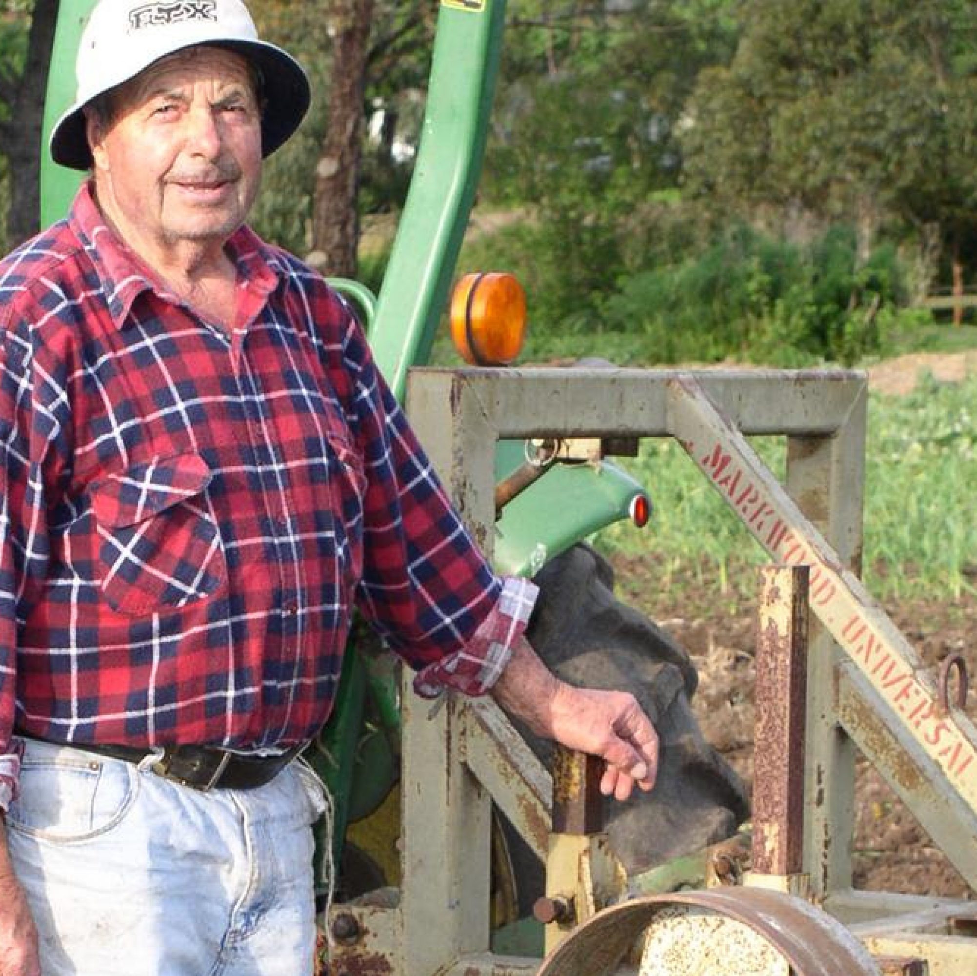 Joe Garita with tractor