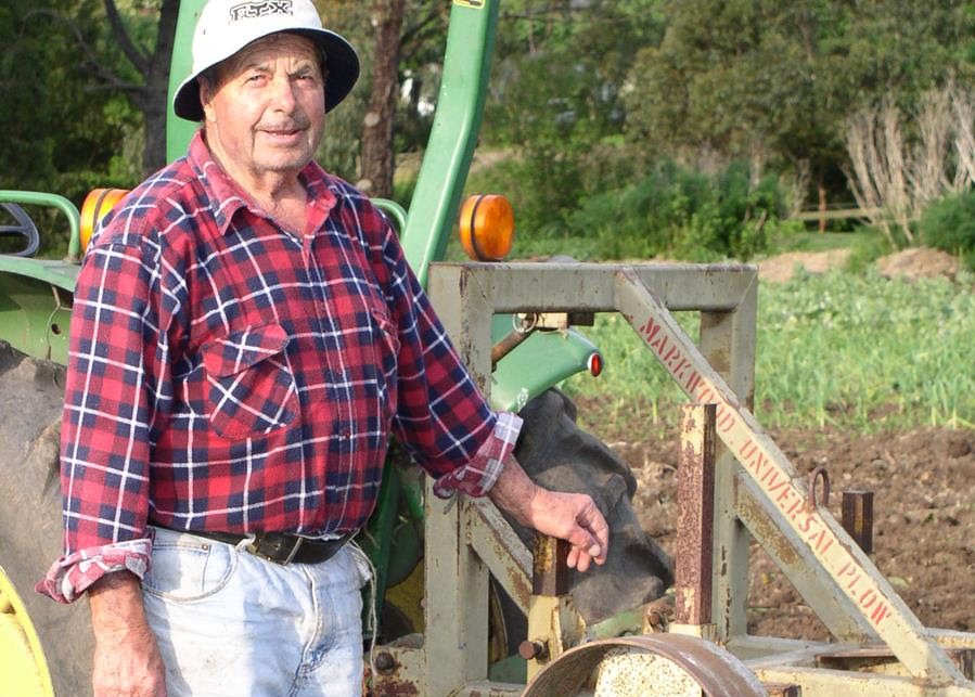 Joe Garita with tractor