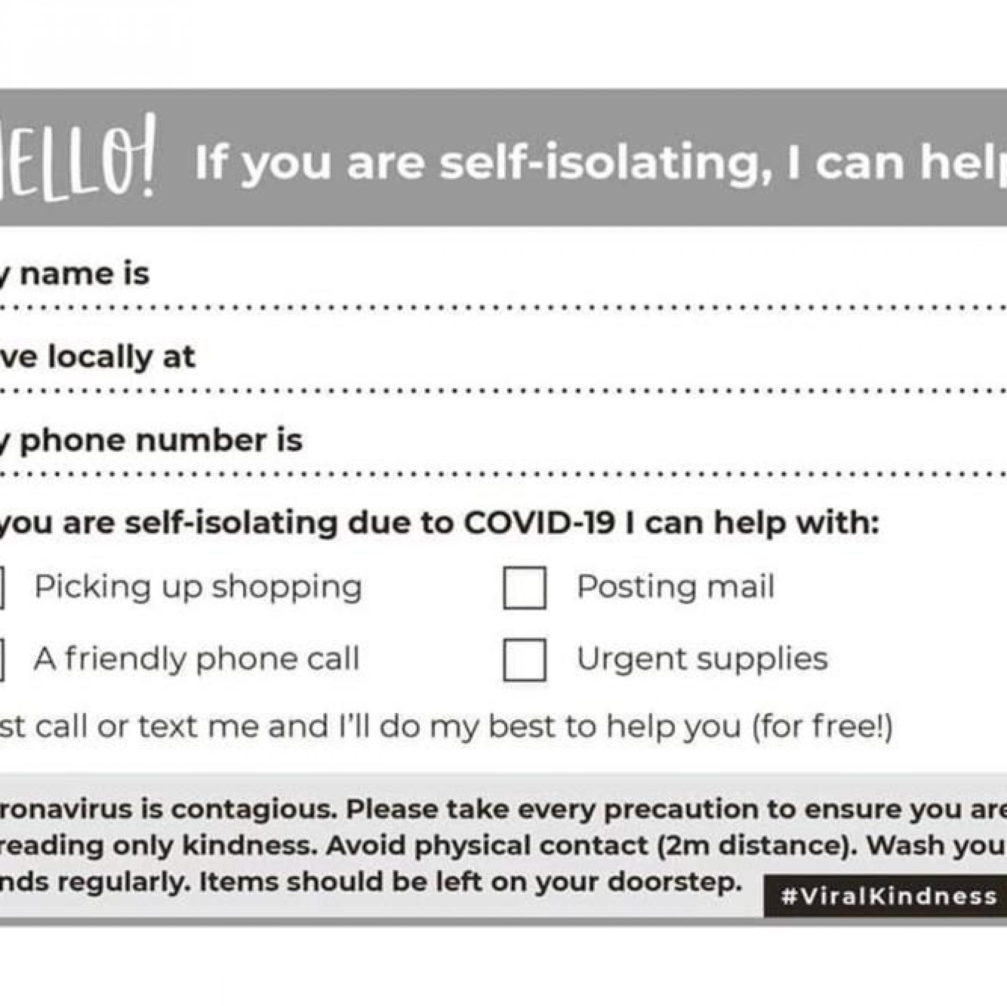 Viral Kindness flyer