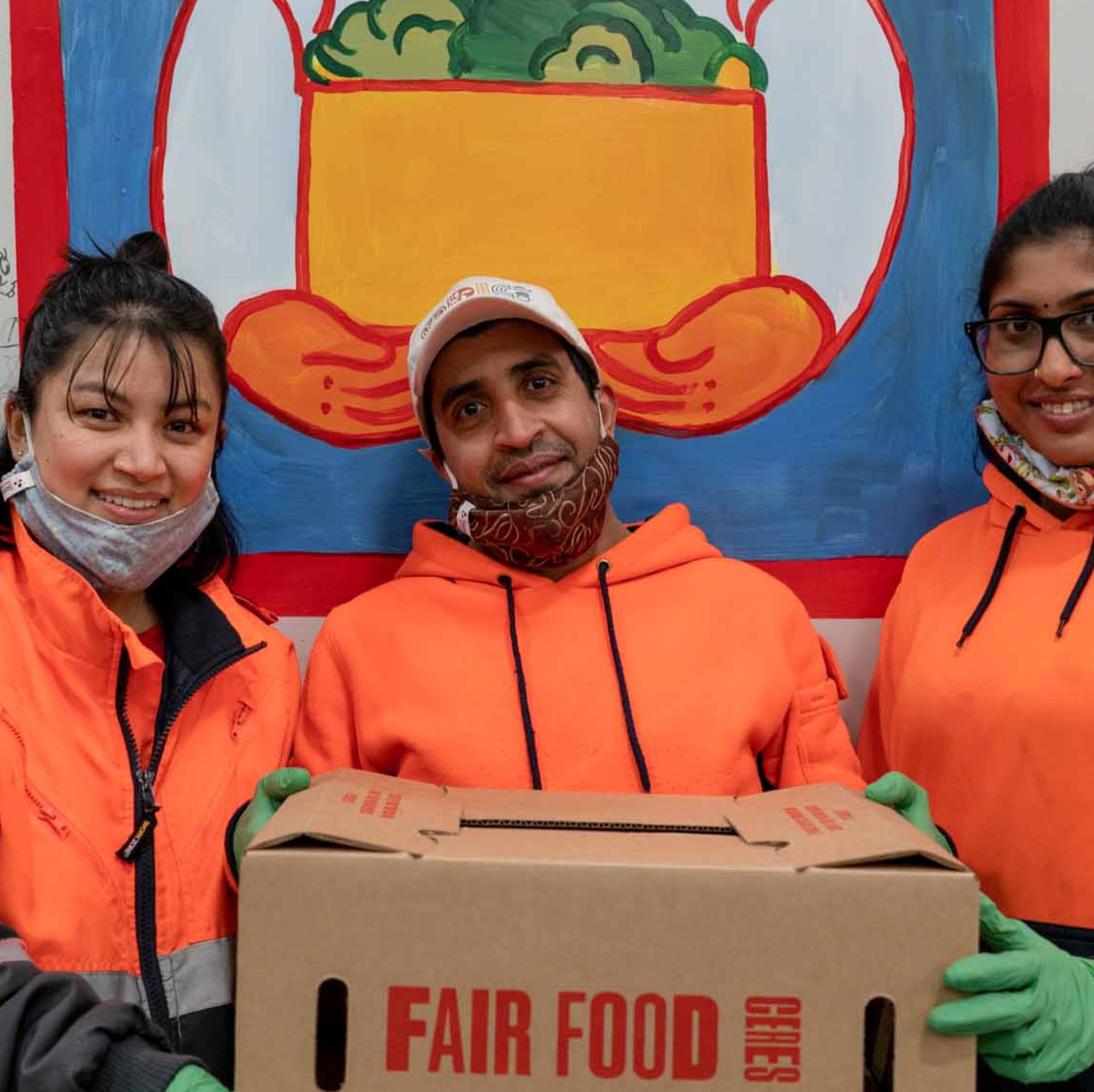 Hema, Mo, Nicky at CERES Fair Food