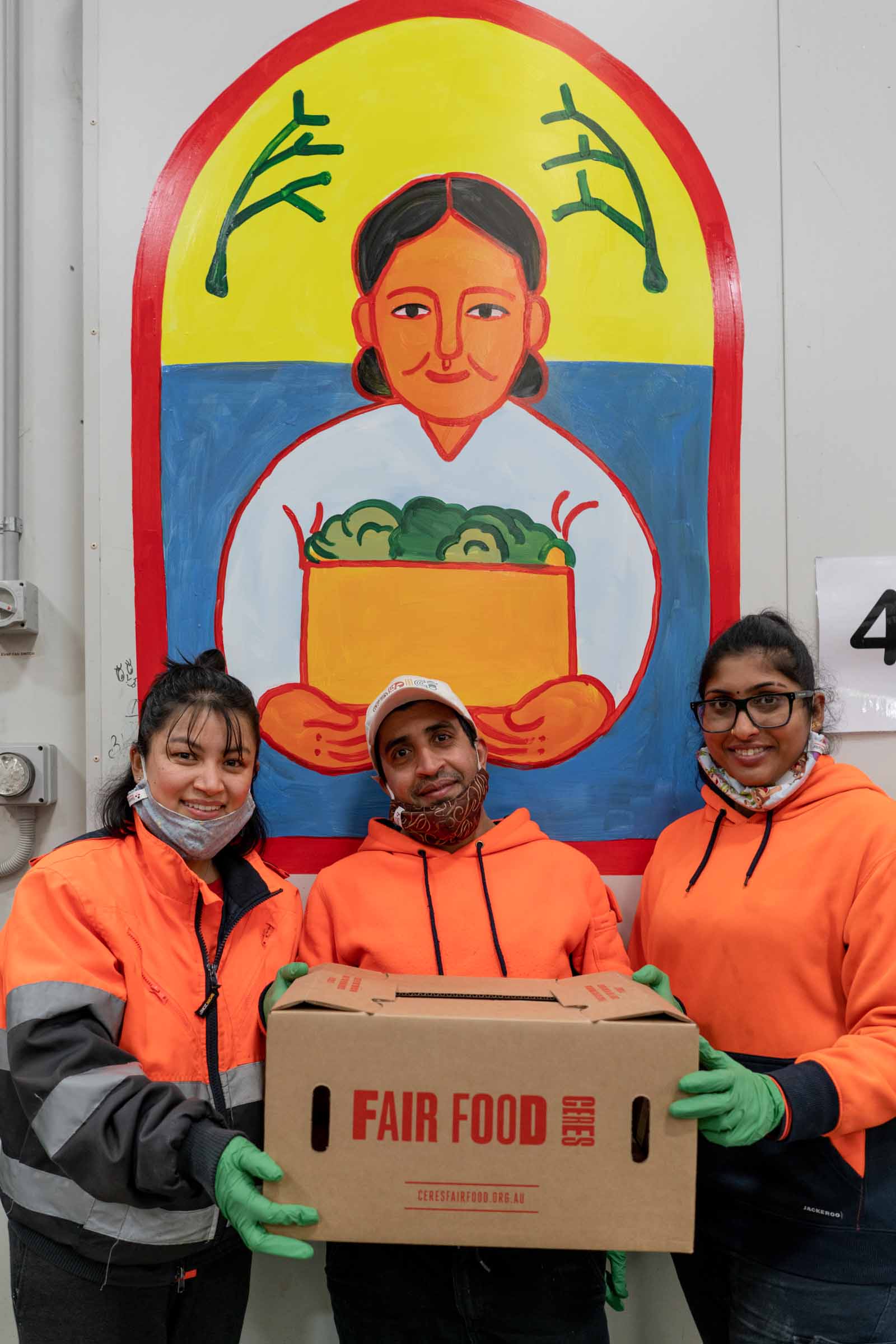 Hema, Mo, Nicky at CERES Fair Food