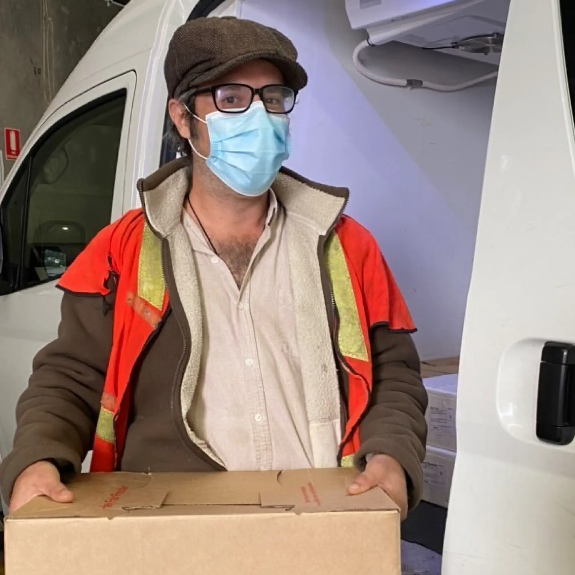 Daniel delivering Fair Food orders