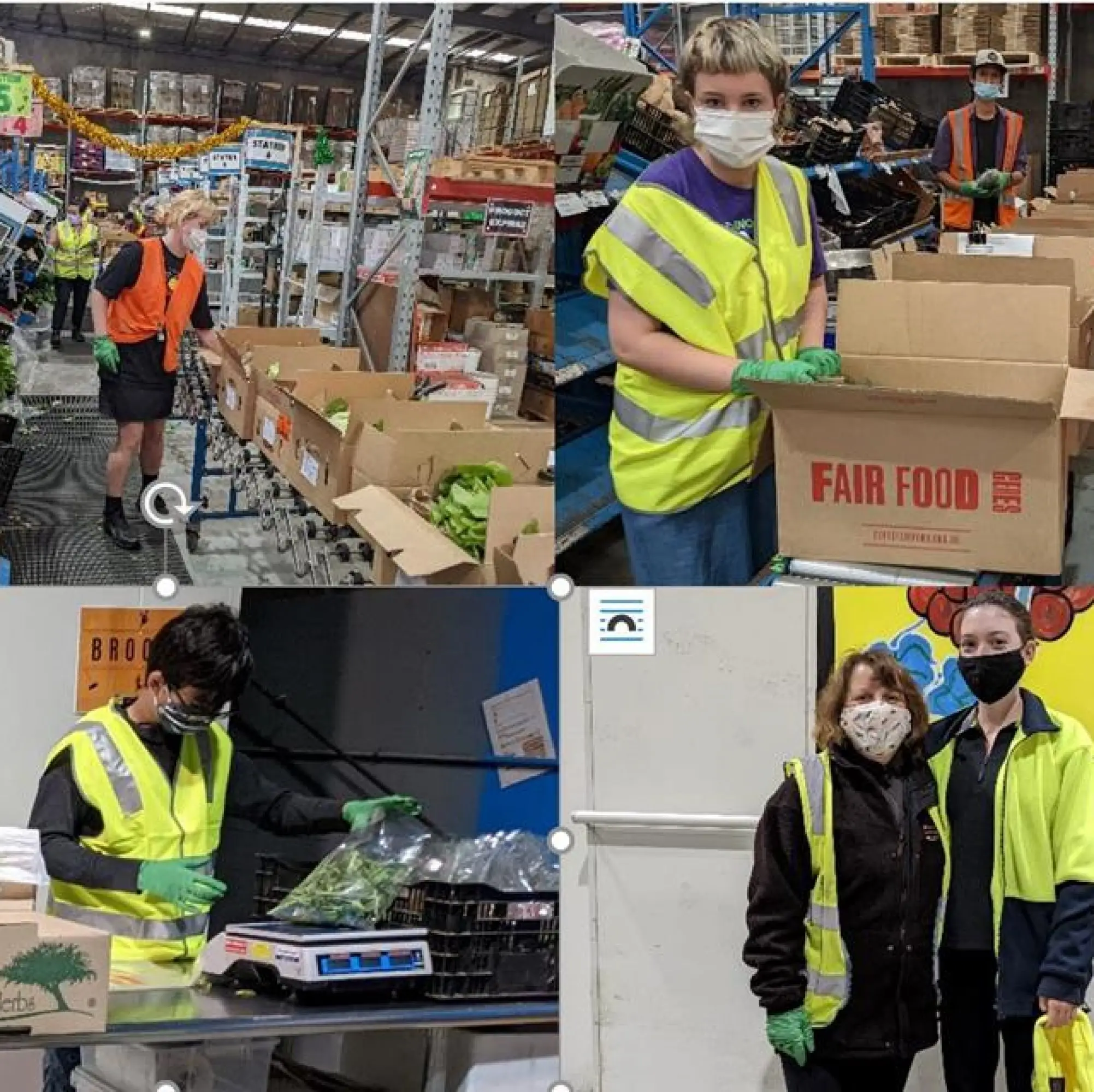 Family and friends helping at Fair Food