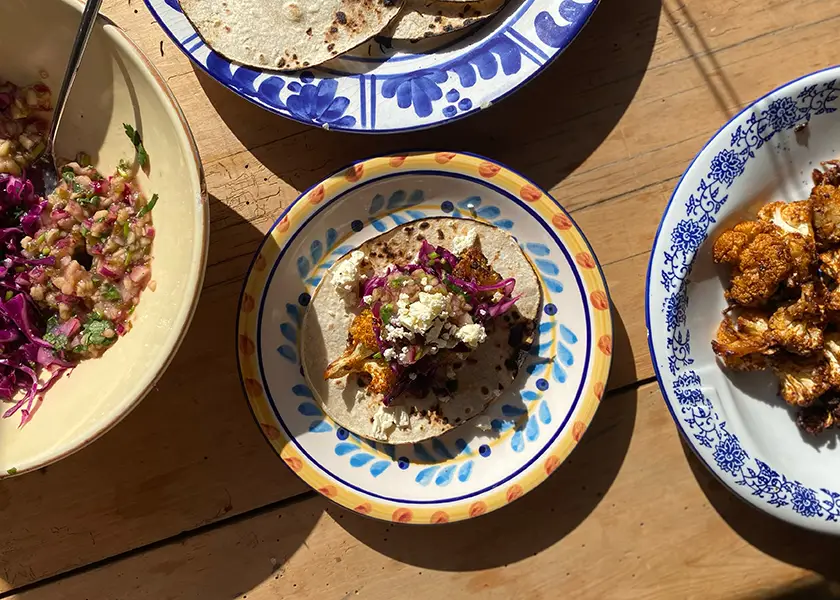 Cauliflower Tacos with Feijoa Salsa - CERES Fair Food