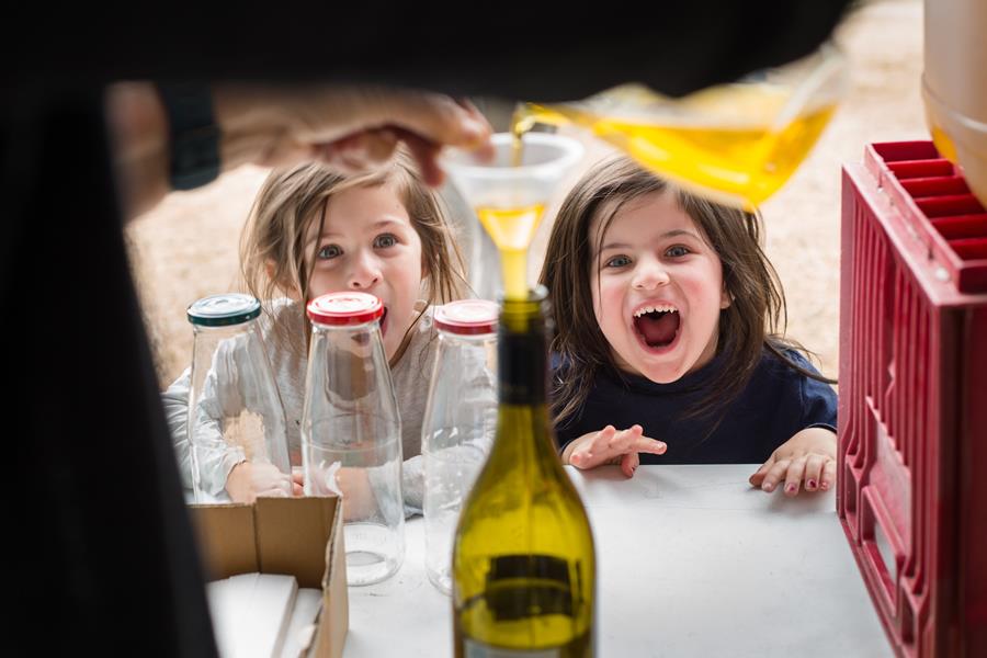 Kids watching Olive Oil