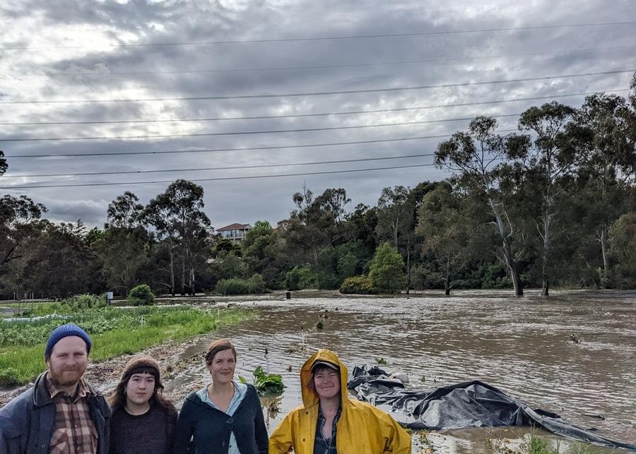 Joe's Garden crew in flood 2022