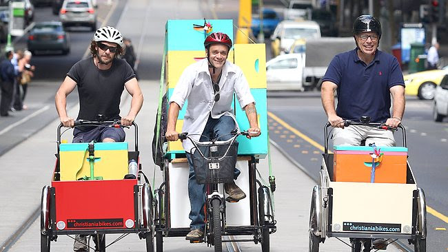 Lyndon Fenlon and friends delivering bee hives to the Rialto