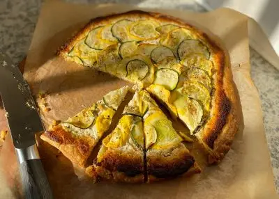 Zucchini and Goat's Cheese Tart 1 - CERES Fair Food