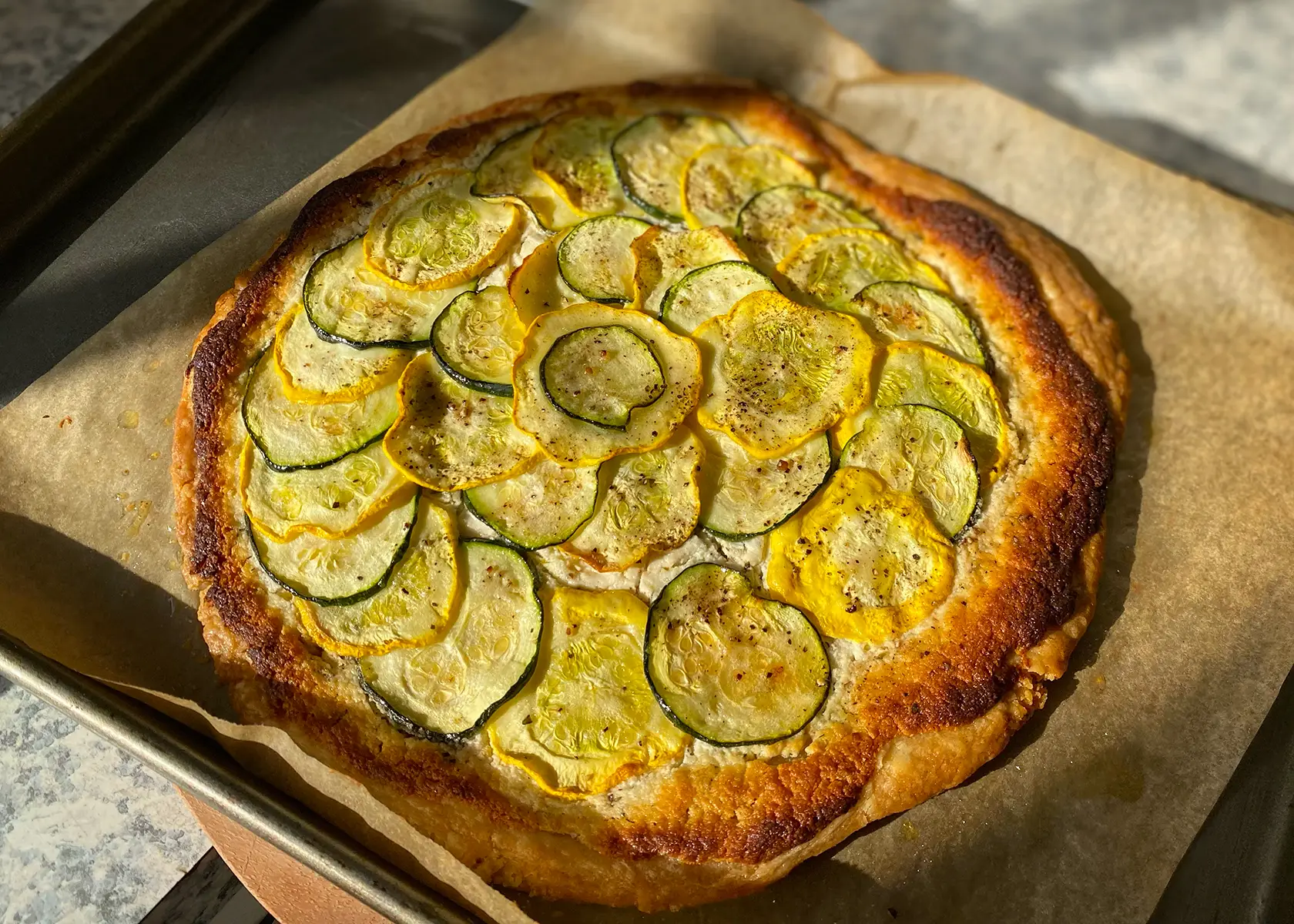 Squash and goat cheese tart - CERES Fair Food