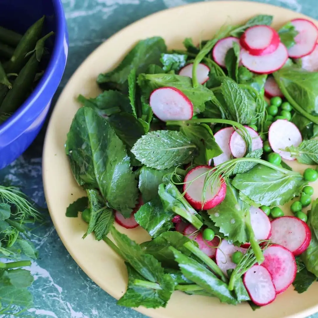 Pea and radish salad