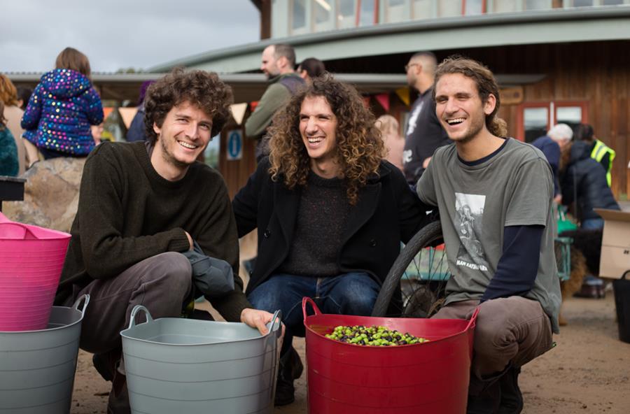 Olive-stories-2 - CERES Fair Food Olives to Oil contributors, dropping off harvested olives at CERES, 2023