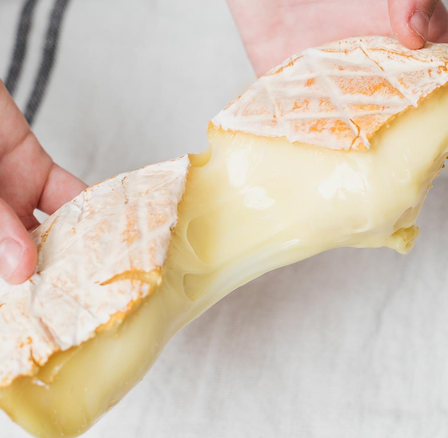 Woombye Blackall Gold pulled - CERES Fair Food Woombye Cheese Blackall Gold washed rind pulled apart