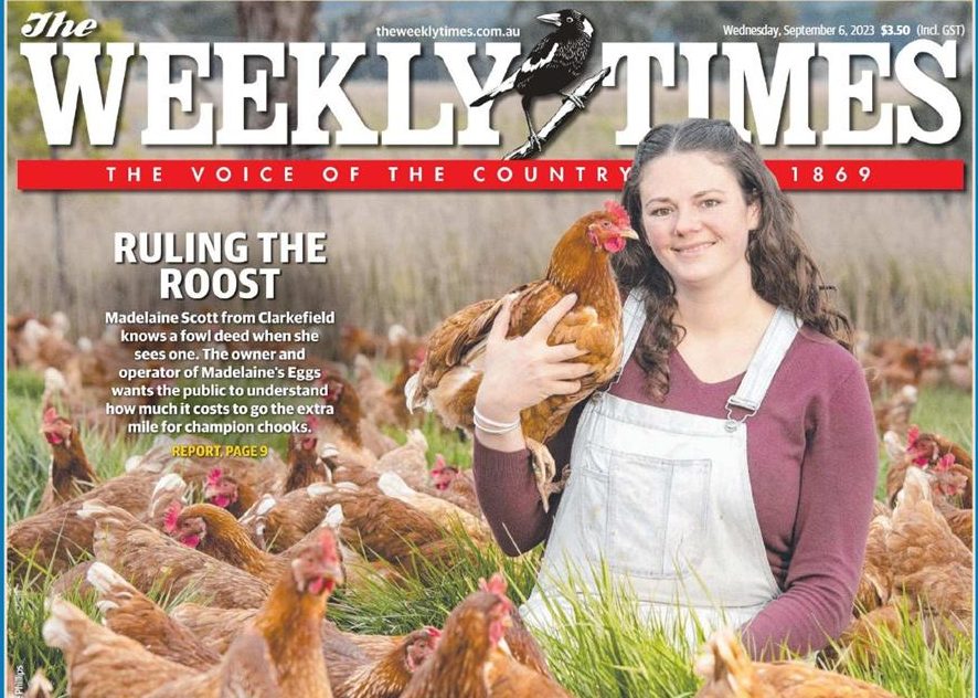 Madeleine's Eggs, The Weekly Times