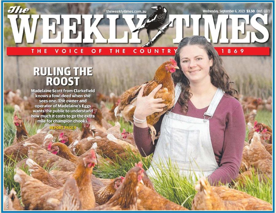 MadeleineWeeklyTimes-9900000000079e3c - CERES Fair Food Madelaine's Eggs, The Weekly Times