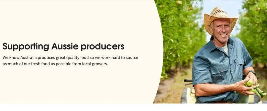 Supermarket banner with fruit grower