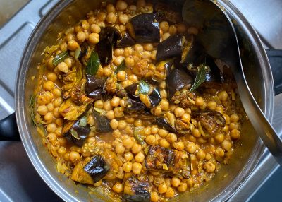 Eggplant and Chickpea Curry Tamil Feasts 1 - CERES Fair Food