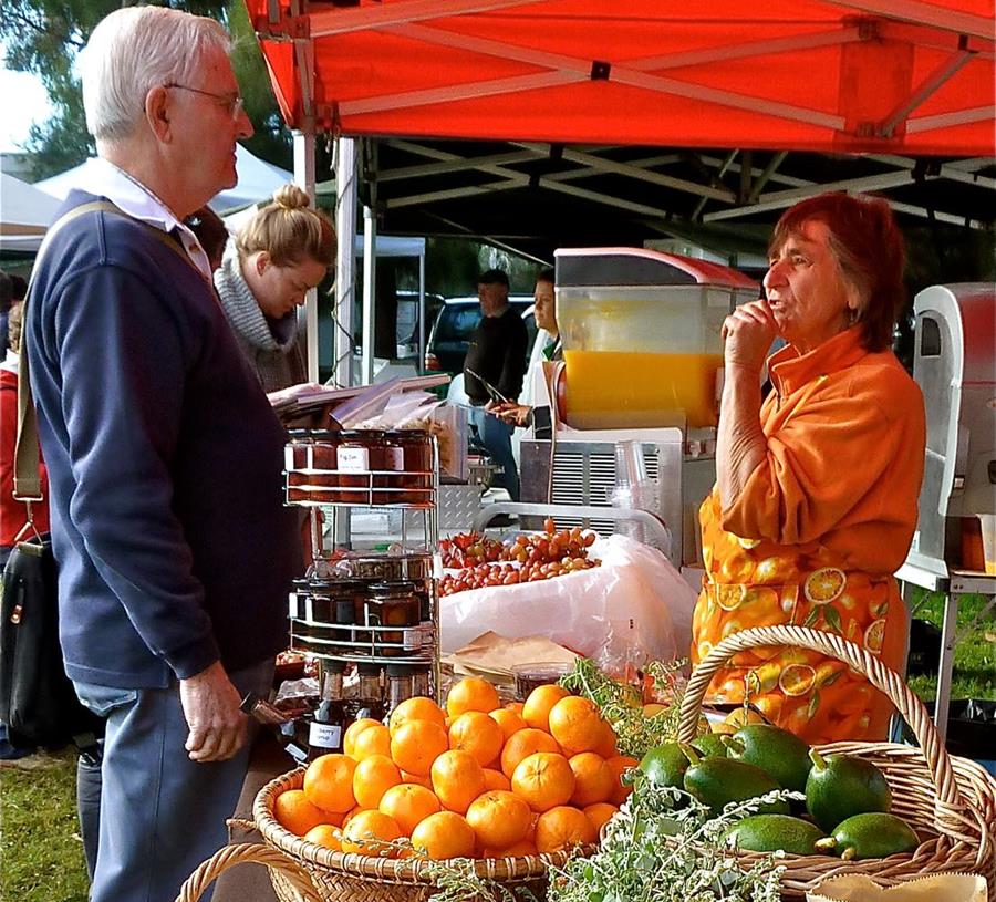 - CERES Fair Food The Orange Lady, Gaby Robb, selling citrus, grapes and avocados at a local farmers market, grown on their family farm.