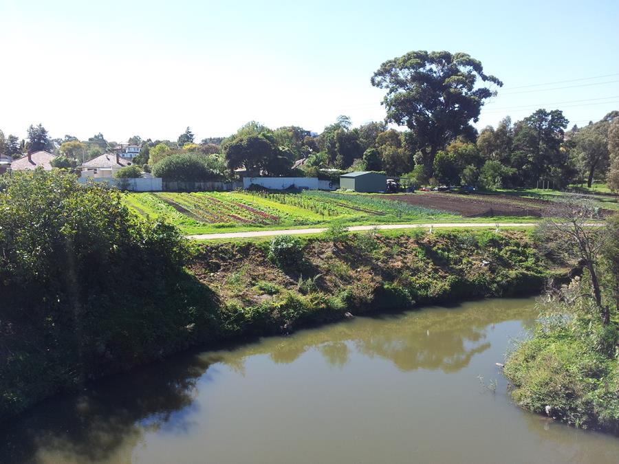 U - CERES Fair Food View of Joe's Market Garden, looking across the Merri creek, Coburg.