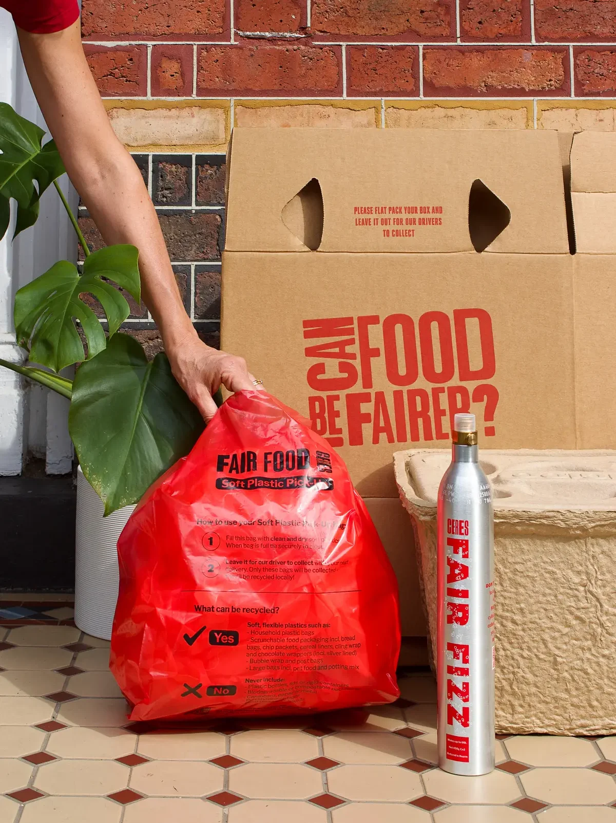 Soft Plastic Pick-Up bag, filled, left out for collection